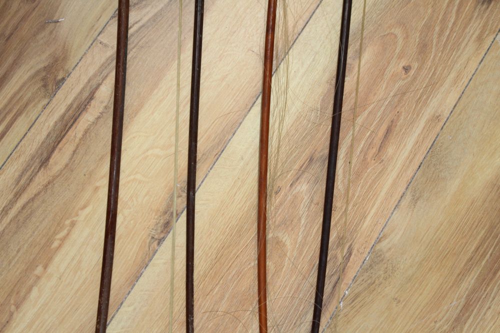 A Chinese violin and four bows